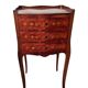 Louis XV style bedside table in marquetry with 3 drawers.