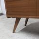 1960 Scandinavian secretary with teak compass feet and pastel yellow top