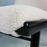 2x 'boomerang' h. mitzlaff, e. schmidt for soloform, bouclé lounge chairs, 1953