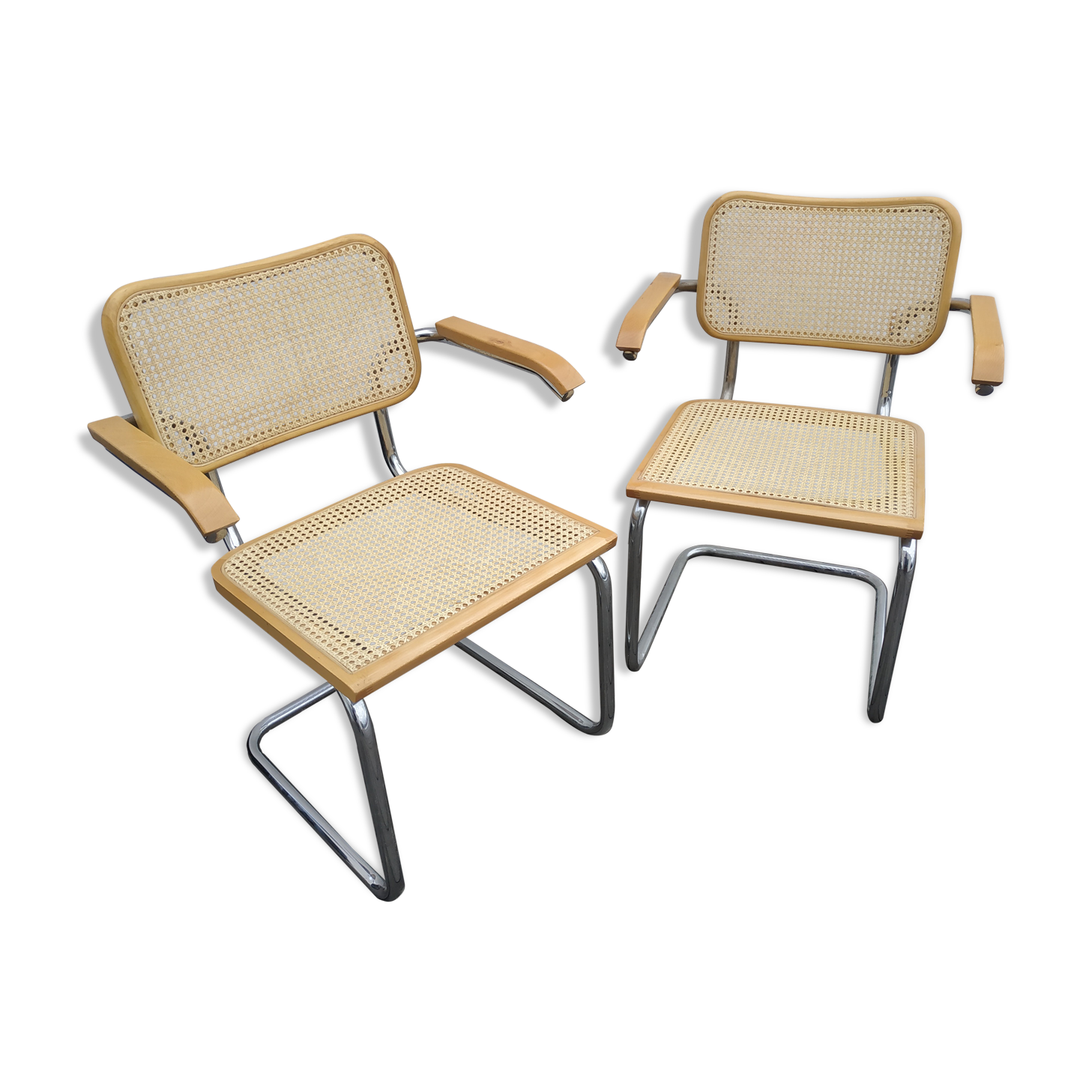 Paire de fauteuils Cesca B64 de Marcel Breuer