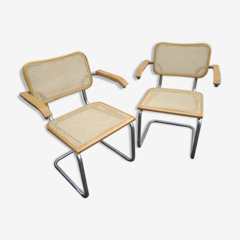 Pair of Cesca B64 armchairs by Marcel Breuer