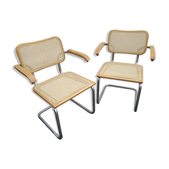 Pair of Cesca B64 armchairs by Marcel Breuer