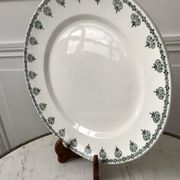 Plat rond Terre de Fer Saint-Amand fin XIXème