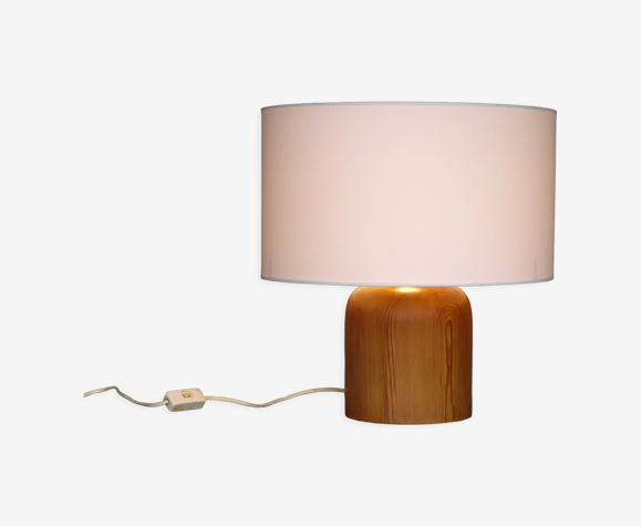 Lampe de table vintage en pin suédois de Marslöjd. Années 1970