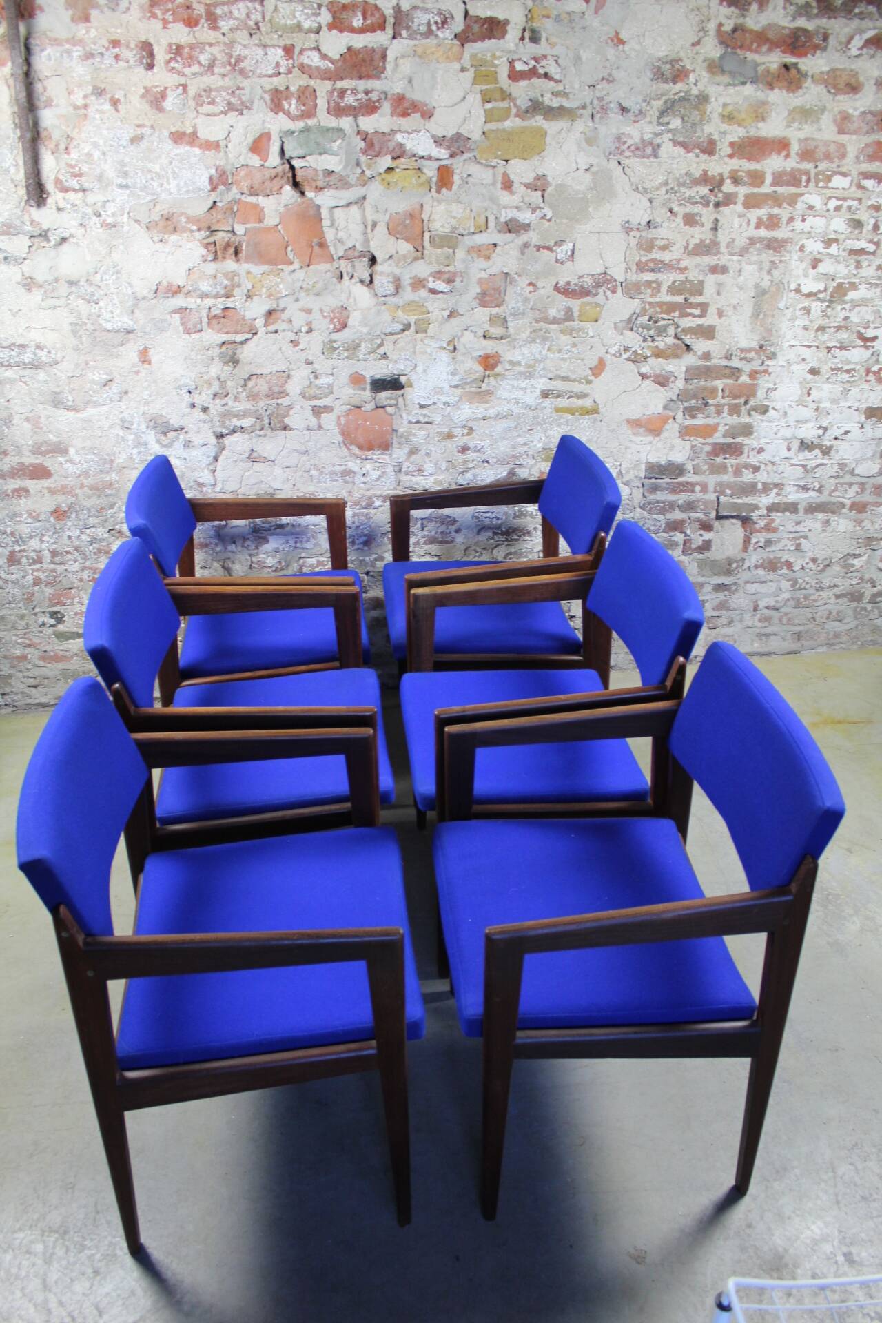 Set of #6 rudolf glatzel diningchairs (armrest). model emt0030