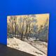 Oil on vintage landscape panel