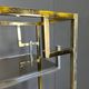 Vintage Italian brass and chrome wall unit, 1970s