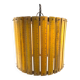Modern artisanal rulers shaped ceiling lamp, France 1960s
