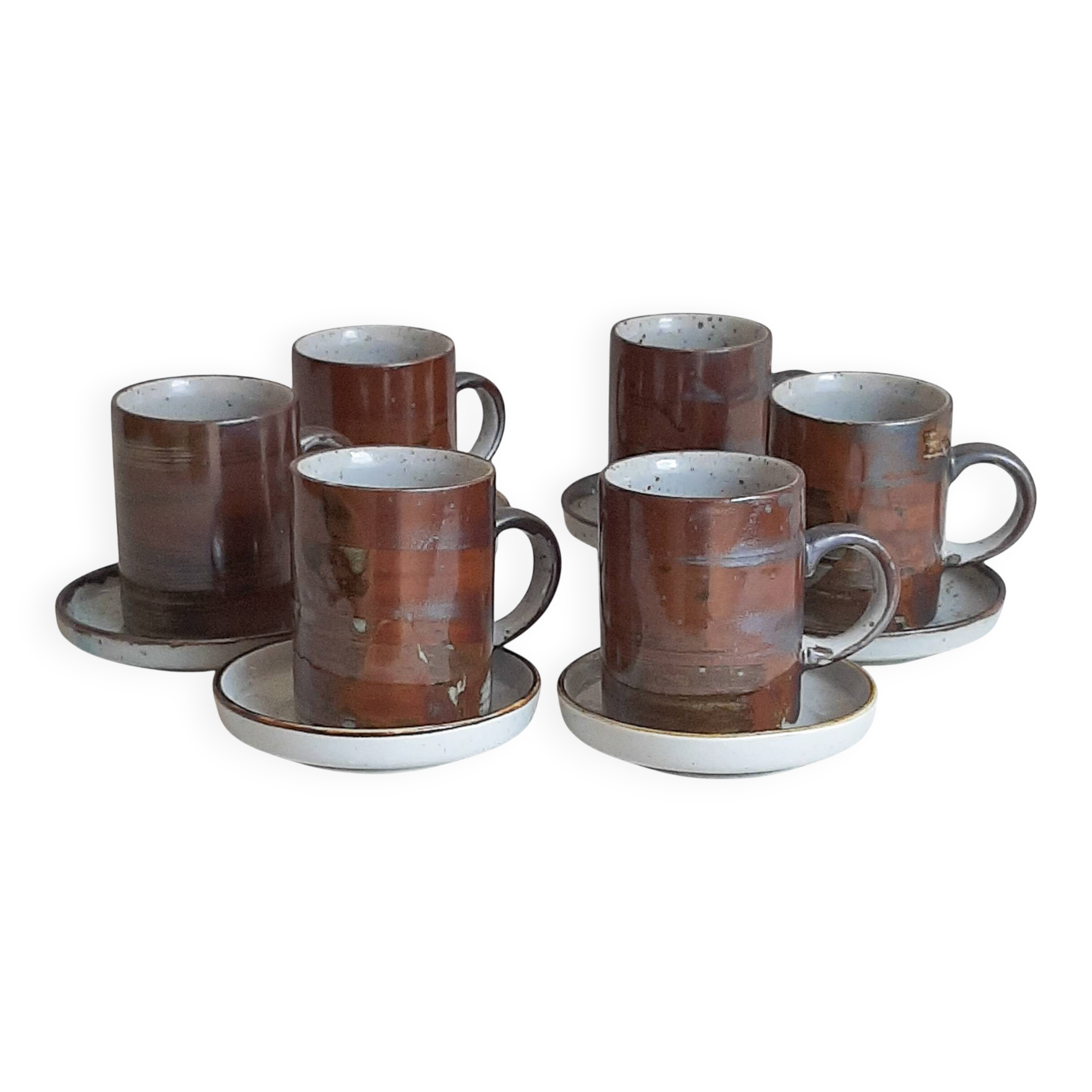 Vintage stoneware coffee mugs