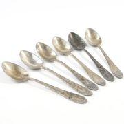 Set of mocha spoons, silver-plated brass, D. Fraget, Poland, 1950s