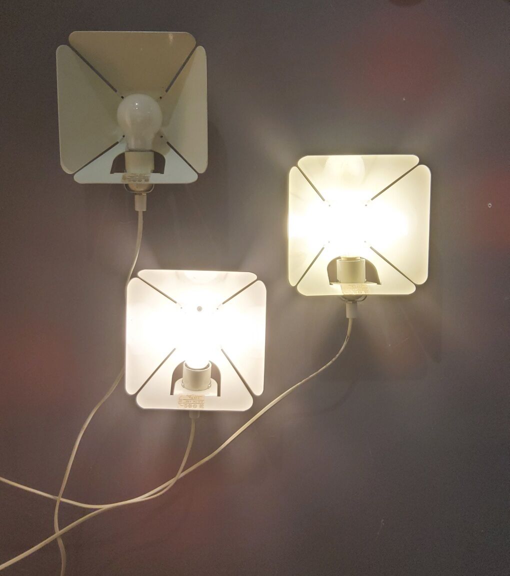 Wall lamps MidCentury floral pattern