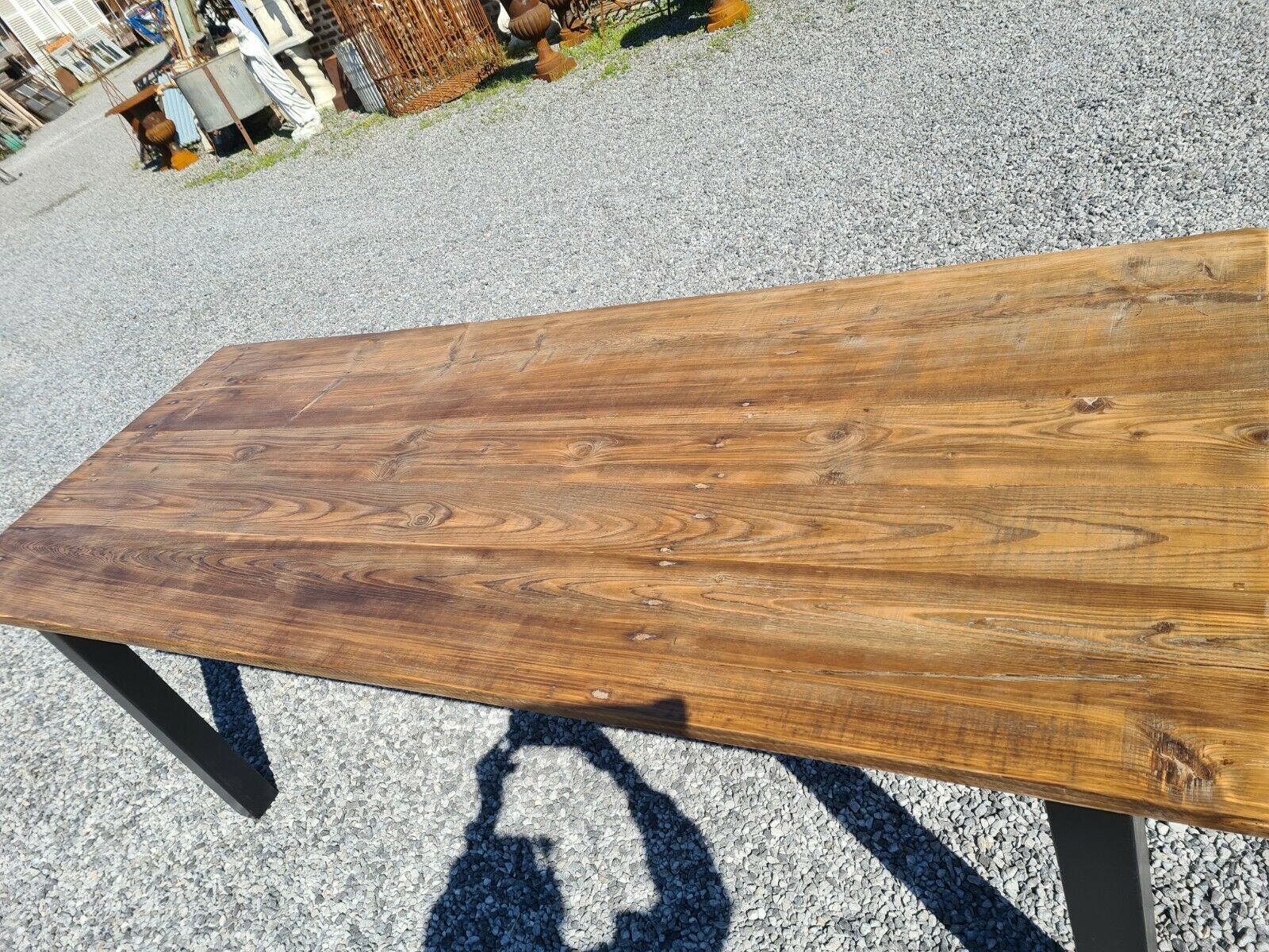 Patinated fir farmhouse table
