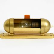 Original 1930s cabin submarine wall lamp in streamlined design