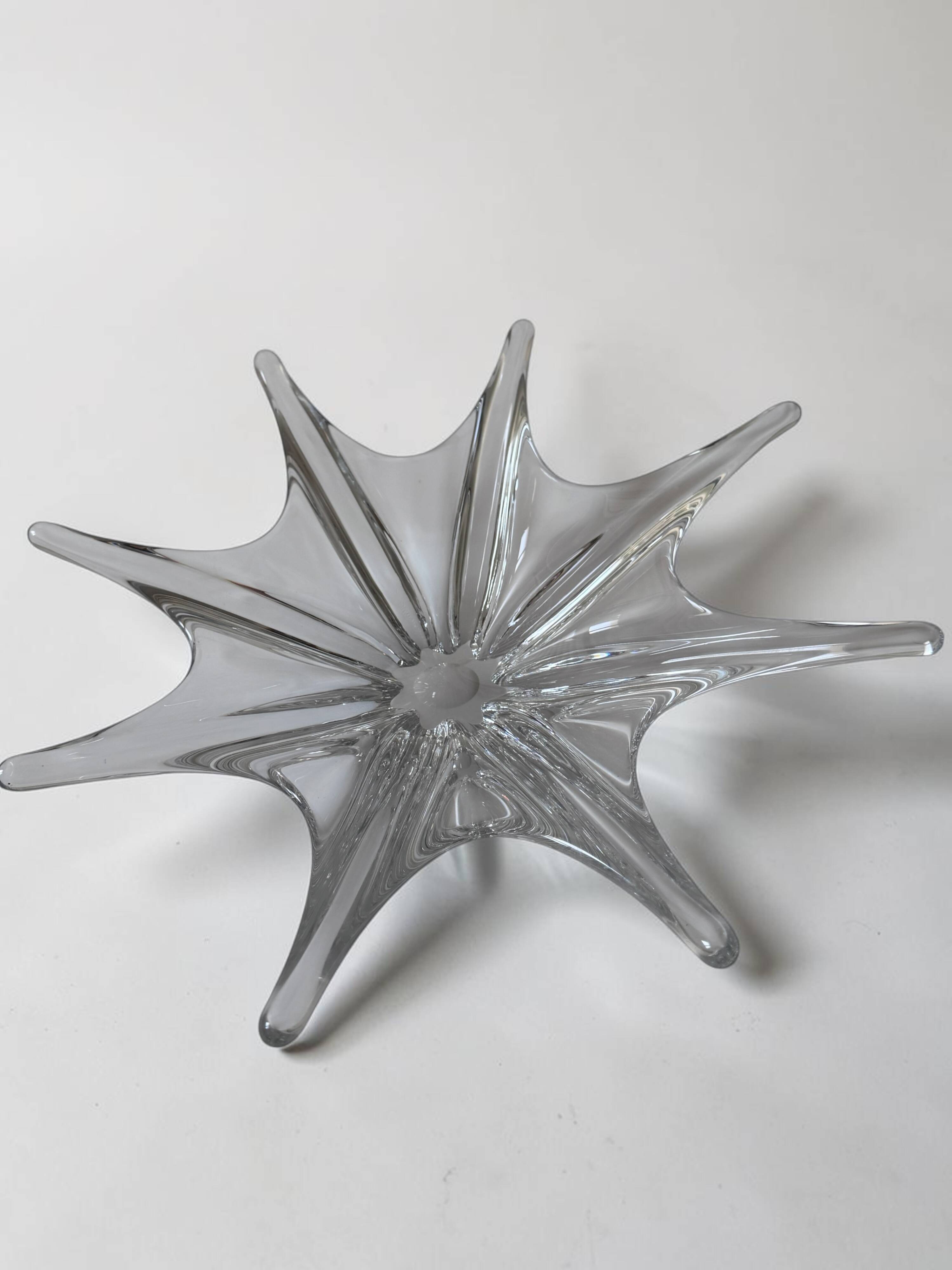 Baccarat crystal star coupe 40cm — perfect condition, authentic mark