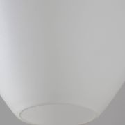 Suspension italienne en opaline satinée mid-century