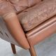 1970s, 3-seater Danish sofa, brown furniture leather with patina.