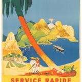 Affiche vintage Nach Westindien und Mittelamerika