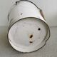 Set of 4 Vintage White Enamel Bucket Planter: 1970s EMO Celje Yugoslavia