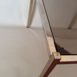 Glass-gold metal sofa tray smoked glass 70/80s