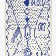 Tapis Azilal Bleu et Blanc - 300 x 193 cm