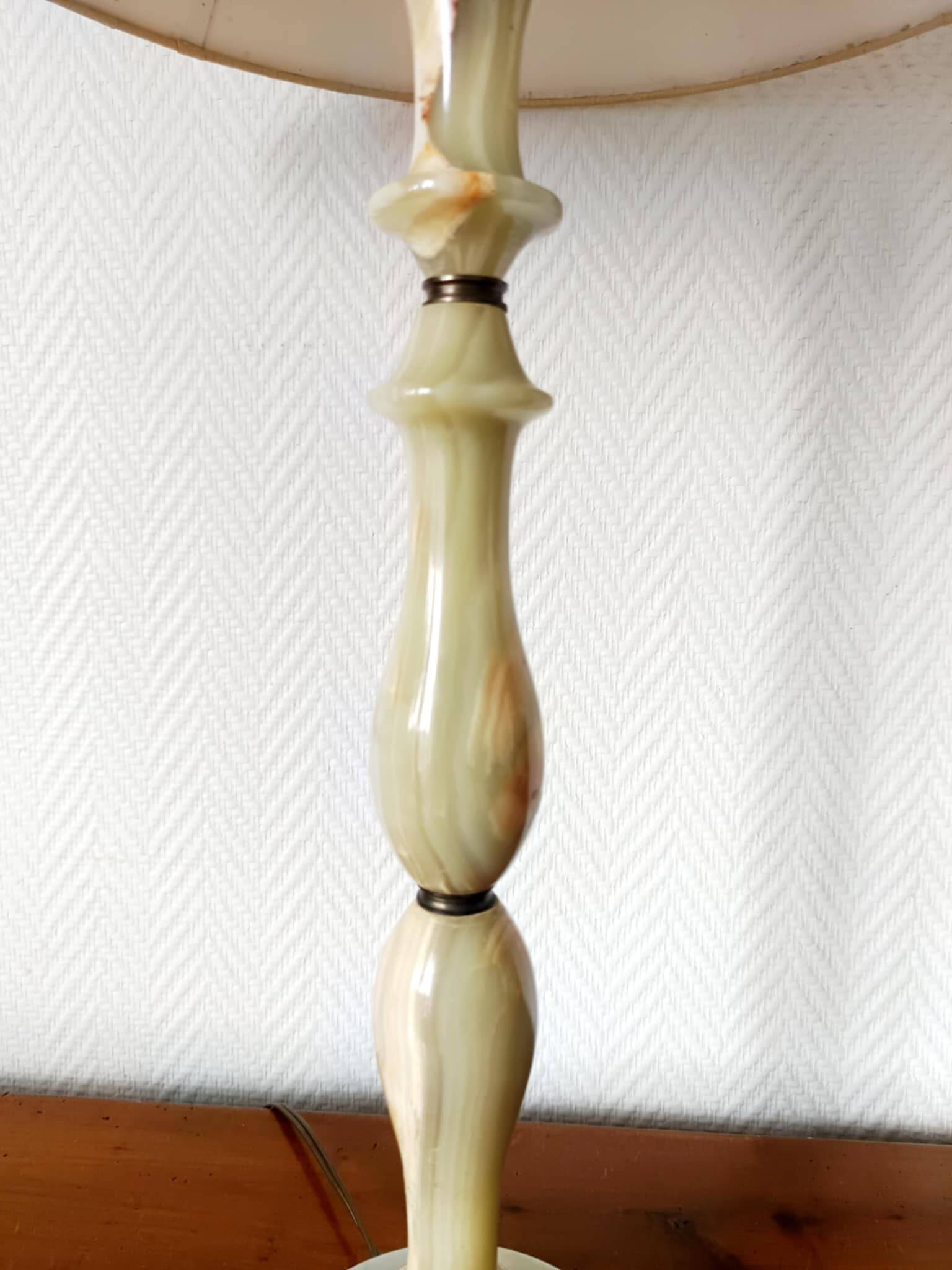 Onyx lamp 62cm vintage 1970