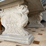 Jean-Charles Moreux style marble and stone table