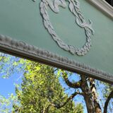 Celadon green trumeau mirror - 121x150cm