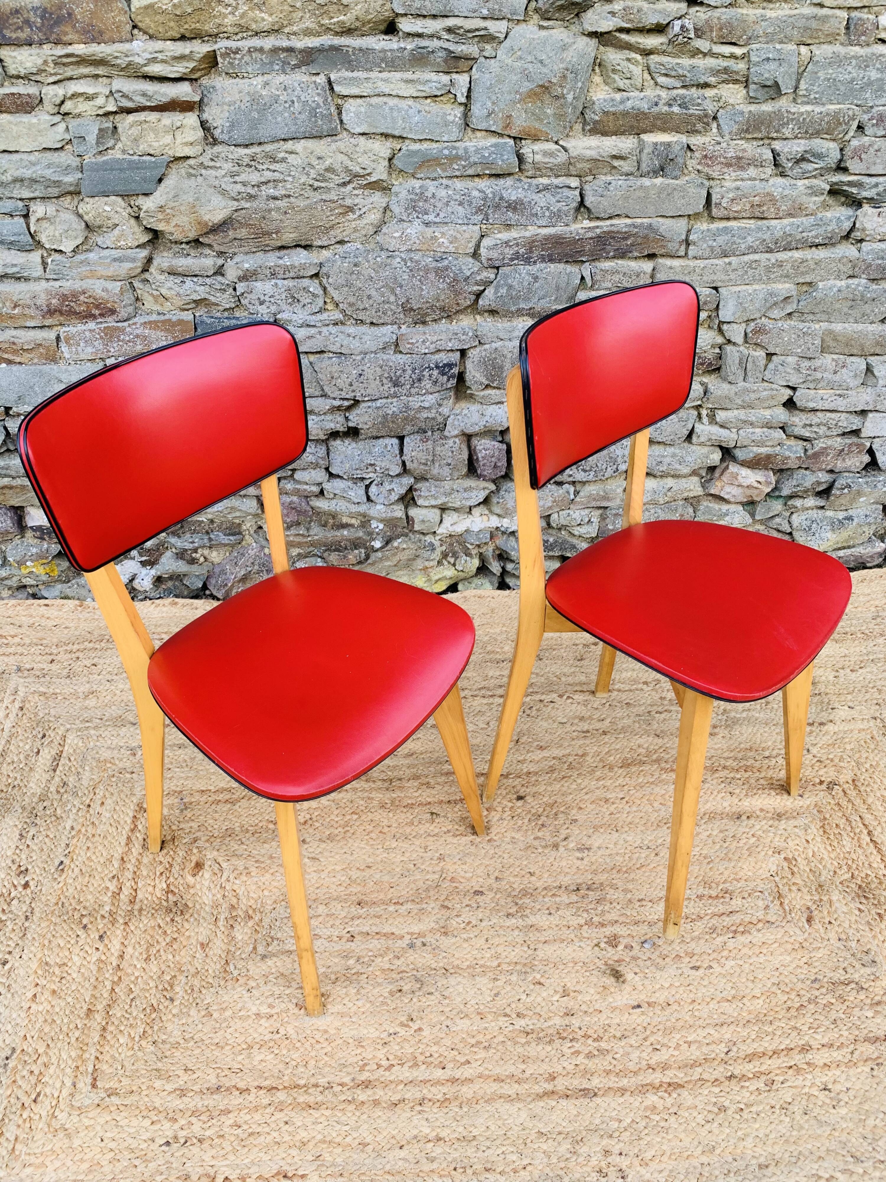 Pair of red chairs