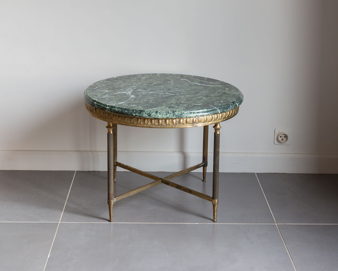 Green marble coffee table