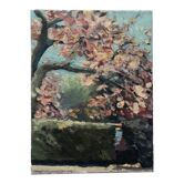 Oil on canvas by anne de chabaneix, central park north brooklyn, c 2000