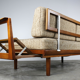 Antimott chairs - beige couch - brown by Wilhelm Knoll 1950s