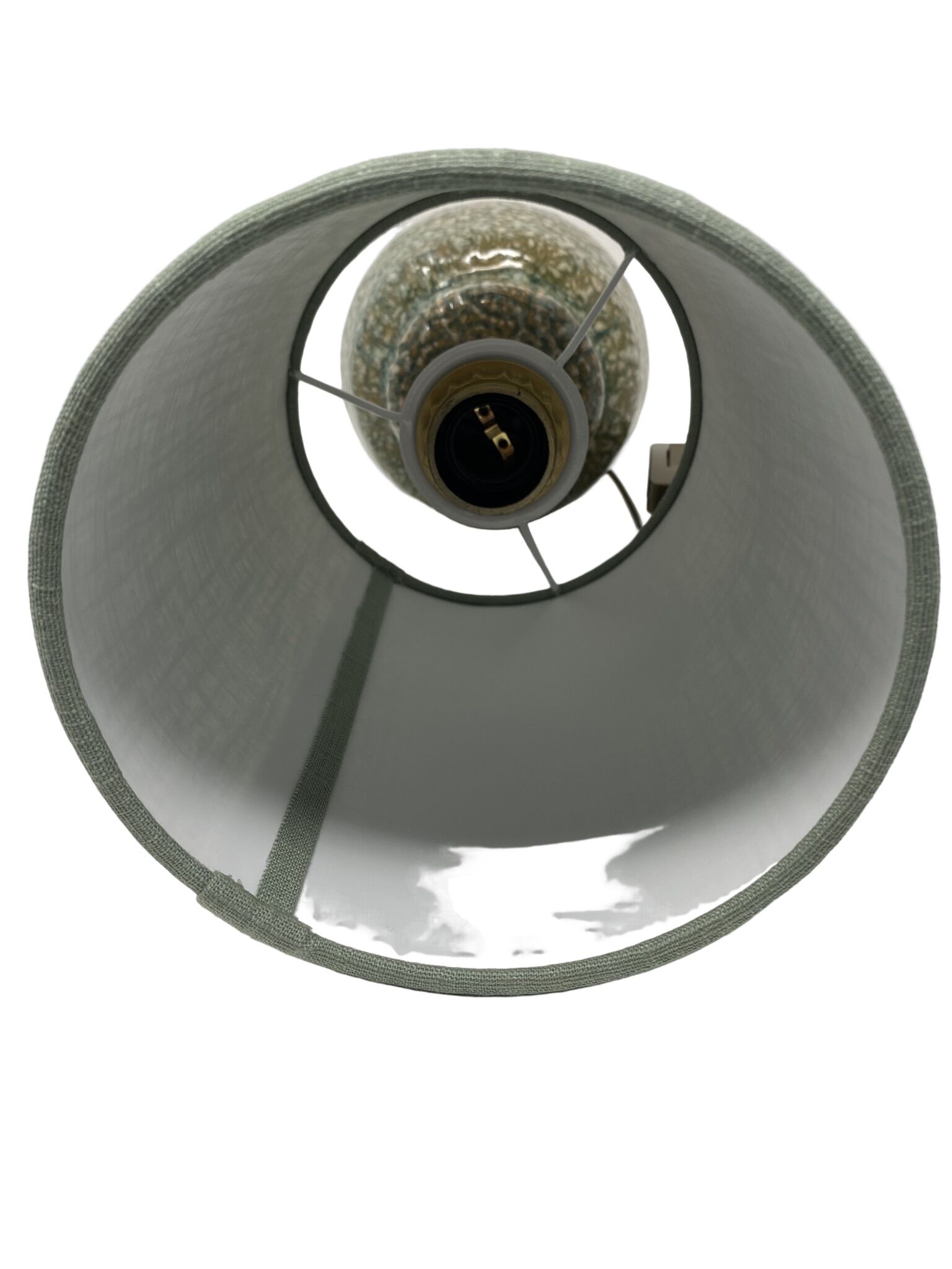 Ceramic lamp and linen shade