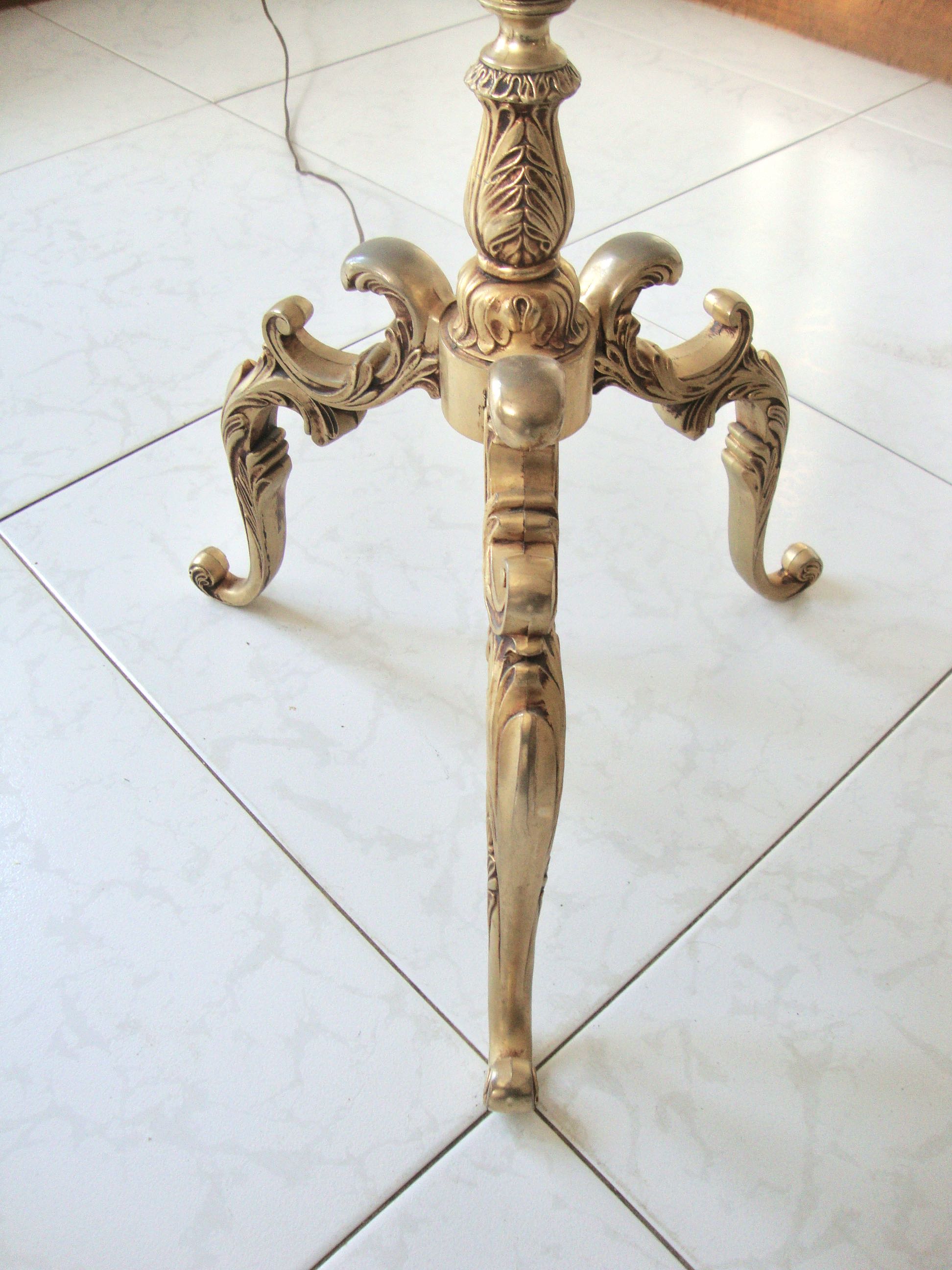 Golden metal lamp lamp 60s