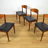 4 vintage scandinavian chairs in teak jydsk mobelindustri 1960