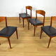 4 vintage scandinavian chairs in teak jydsk mobelindustri 1960