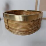 Rattan and brass basket 1970