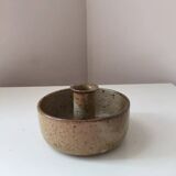 Vintage stoneware candlestick