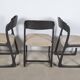 Baumann black sled chairs