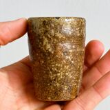5 coquetiers en grès pyrite, shooter en céramique.