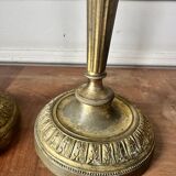Pair of bronze candlesticks