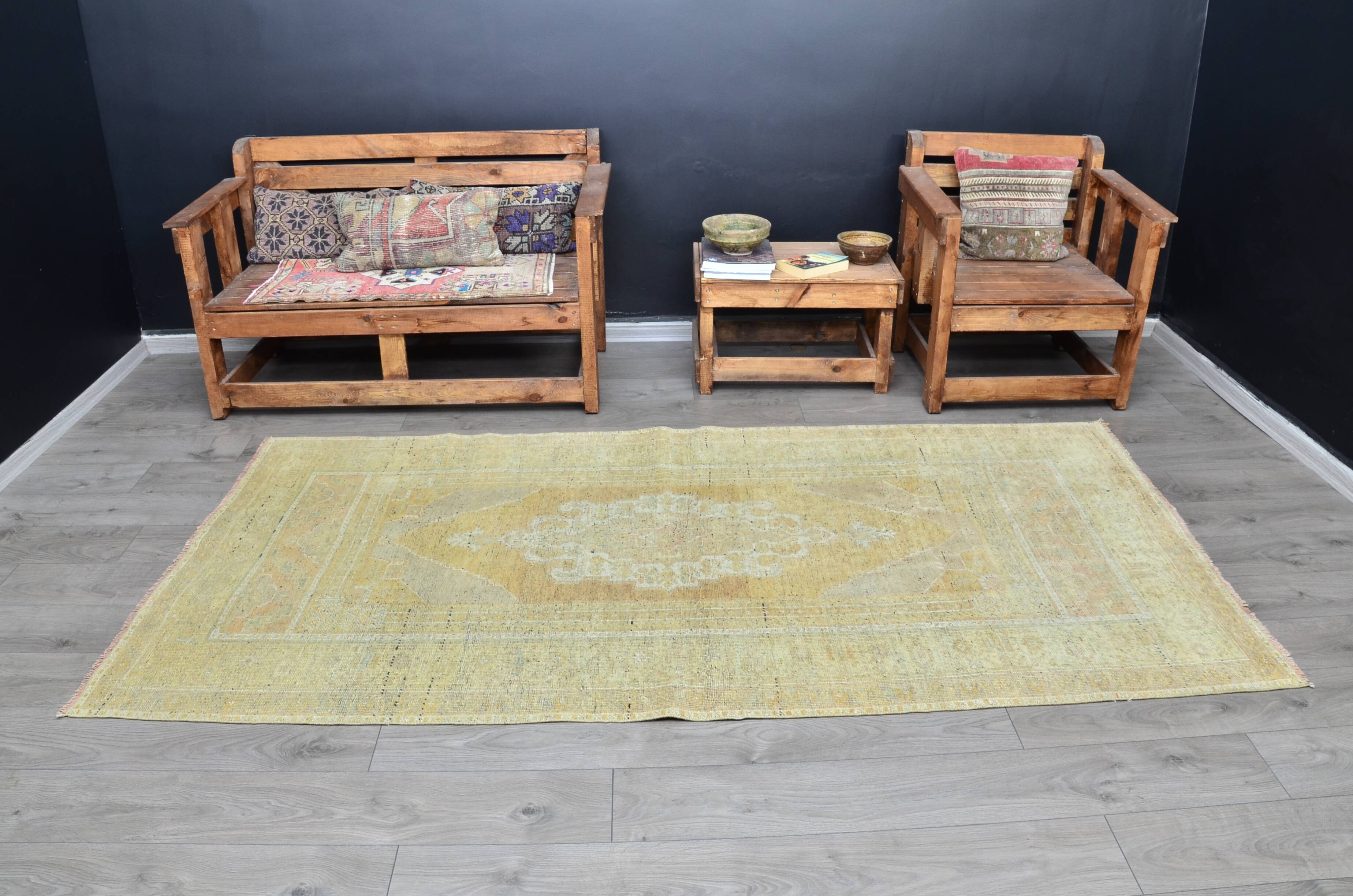 Vintage Anatolian Oushak  Wool Carpet sku 2535