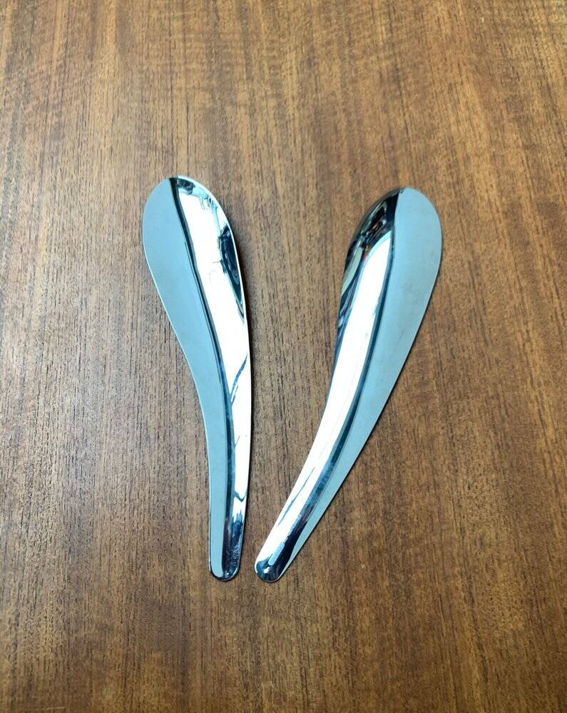 Postmodern Cutlery Conran Salad Spoons, 1990s, Set of 2