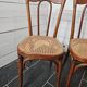 caned oak bistro chairs x 2