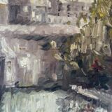 Landscape of barges on quays