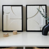 Diptych 3D abstract relief