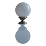 Art Deco table lamp with white opaline glass globe