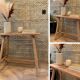 Old console in natural wood