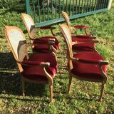 Suite de 4 fauteuils cabriolets Louis XVI