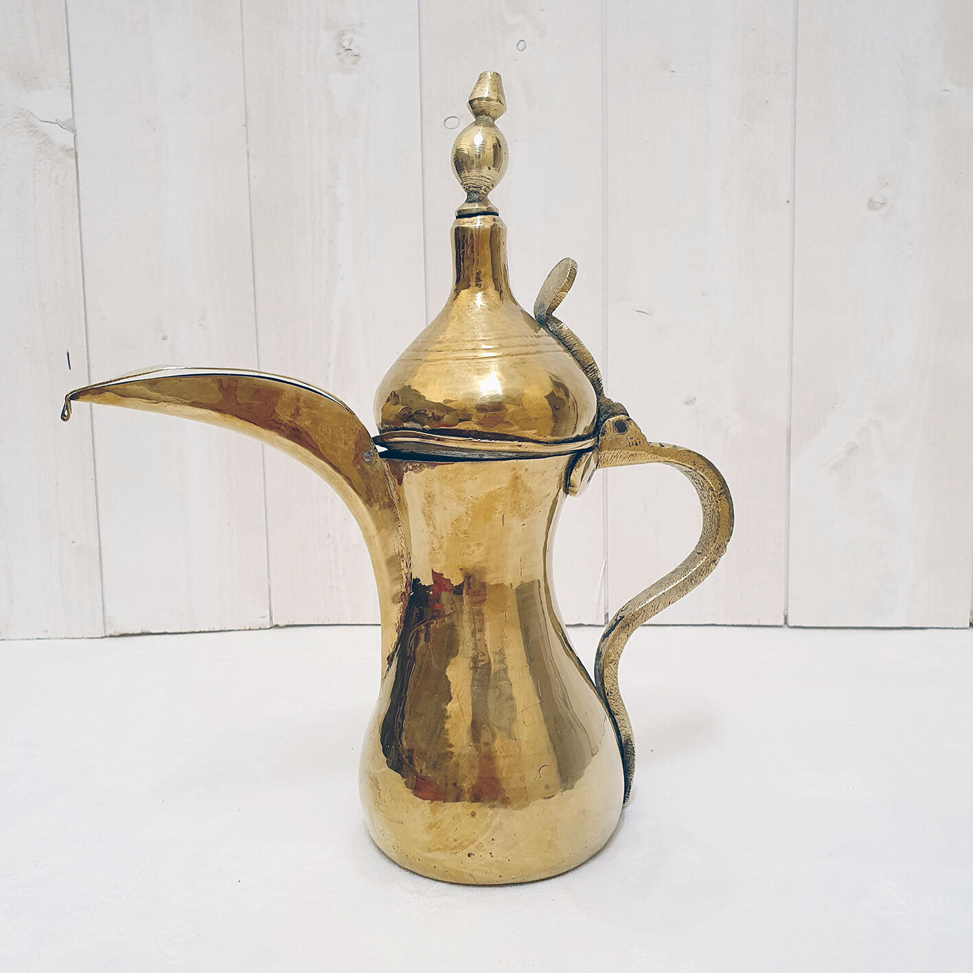 Oriental brass teapot