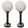 Twisted vintage lamp pair 1980